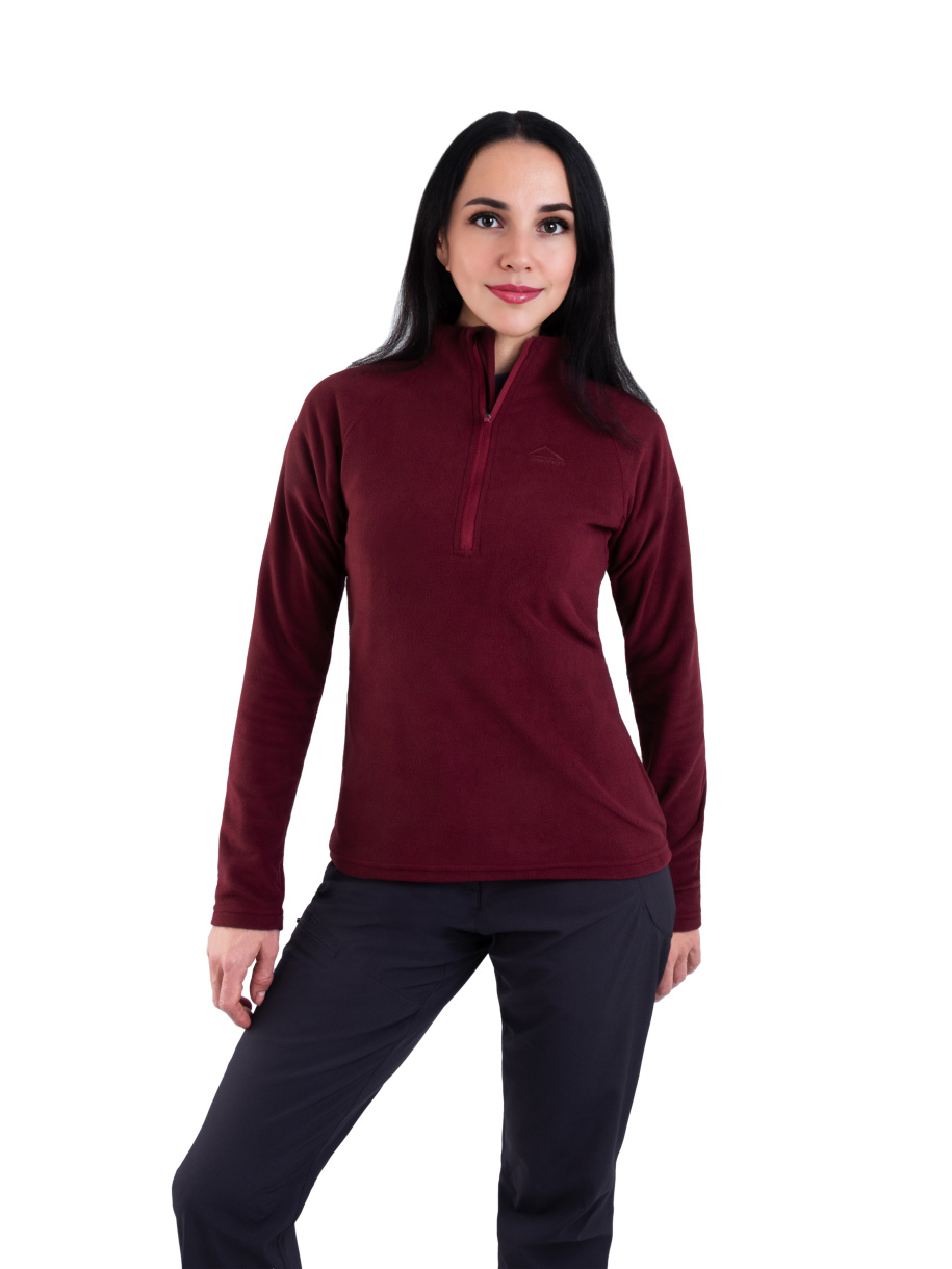 Архон женская толстовка PAYER, демисезонная, флис, марсала 